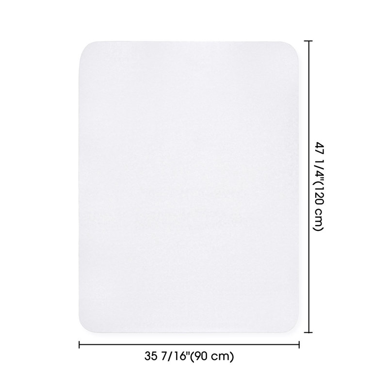 Rectangle Chair Mat with Beveled Edge for Firm Surfaces